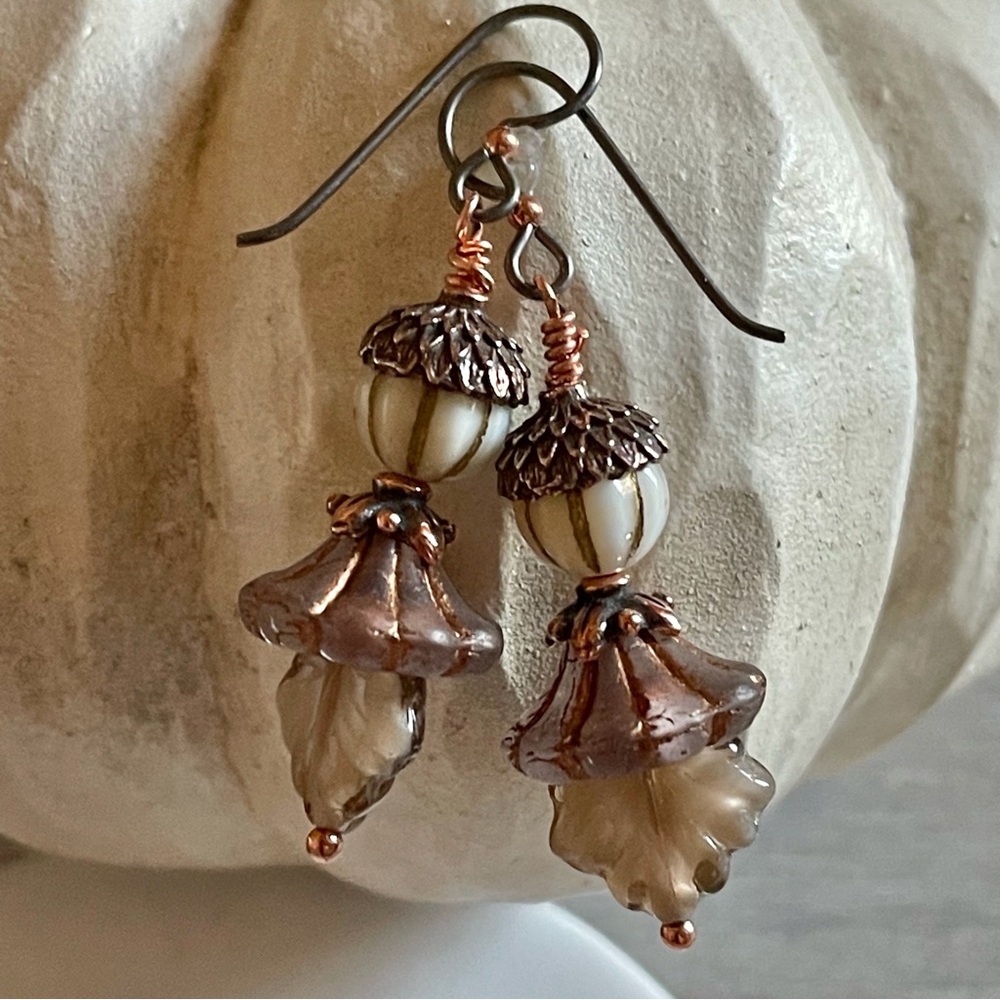 ARTISAN Earrings - “Early Frost” Dangles - Picture 2 of 7